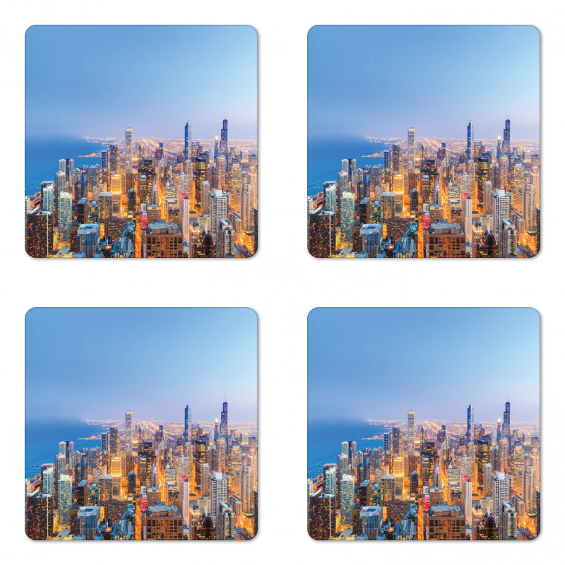 Vibrant City Coaster Set Of Four