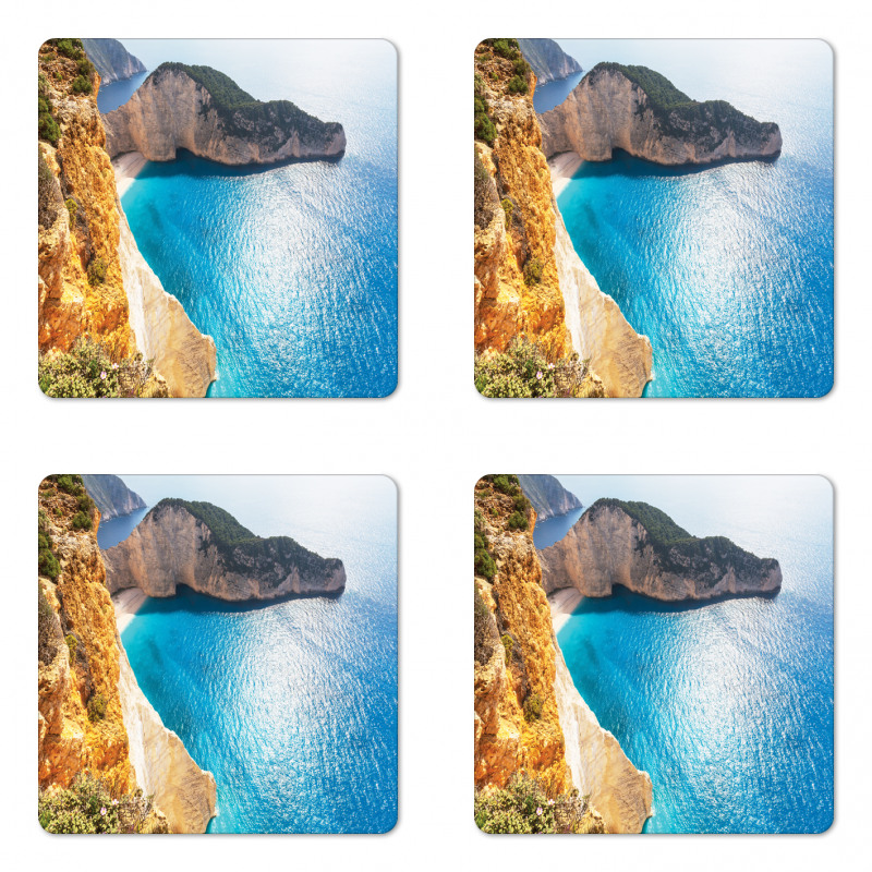 Zakynthos Island Coast Coaster Set Of Four