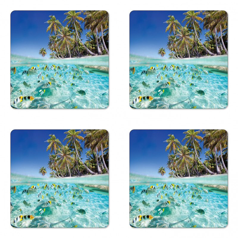 Exotic Island Underwater Coaster Set Of Four