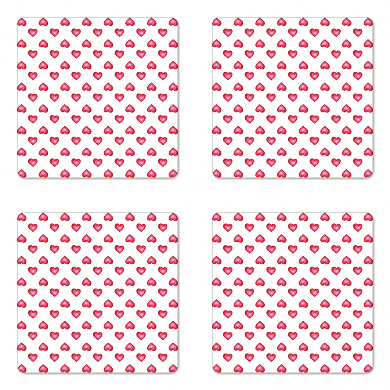 Hearts with Dots Coaster Set Of Four