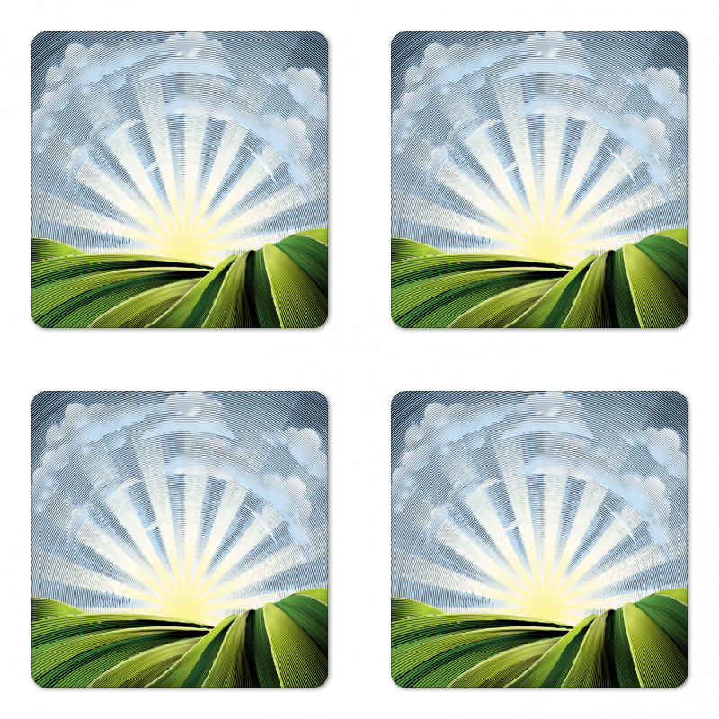 Vintage Pastoral Coaster Set Of Four