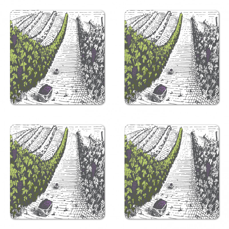 Vintage Green Vineyards Coaster Set Of Four