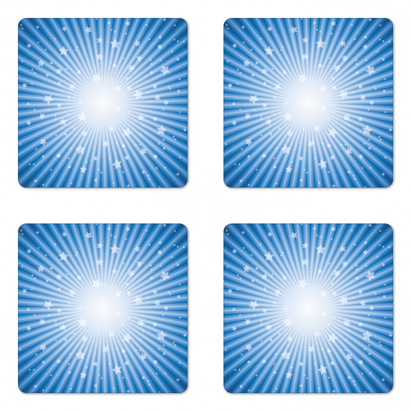 Retro Burst Stars Coaster Set Of Four