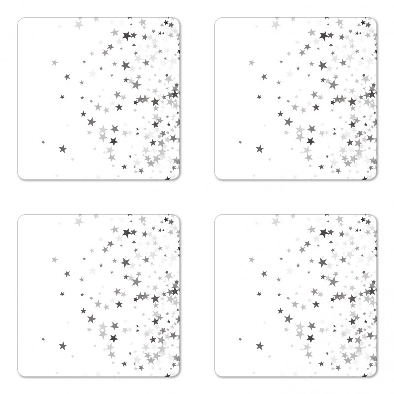 Grey Stars Celebration Coaster Set Of Four