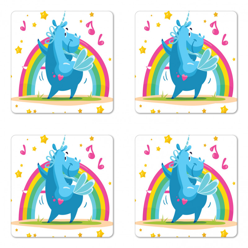 Cartoon Horse Coaster Set Of Four