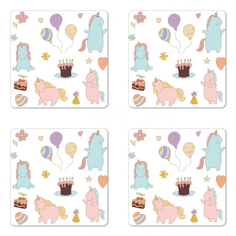 Birthday Animals Coaster Set Of Four