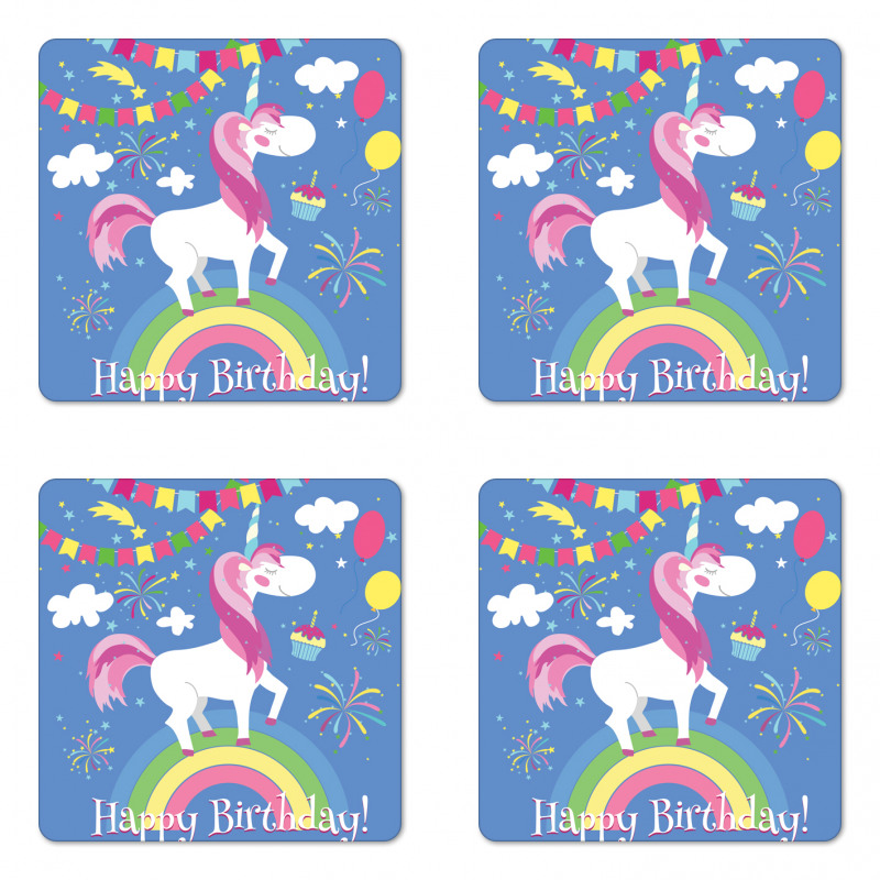 Birthday Cartoon Coaster Set Of Four