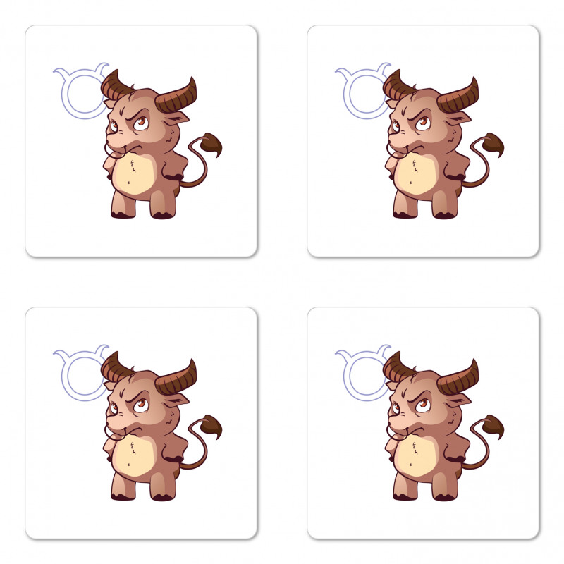 Funny Baby Bull Coaster Set Of Four