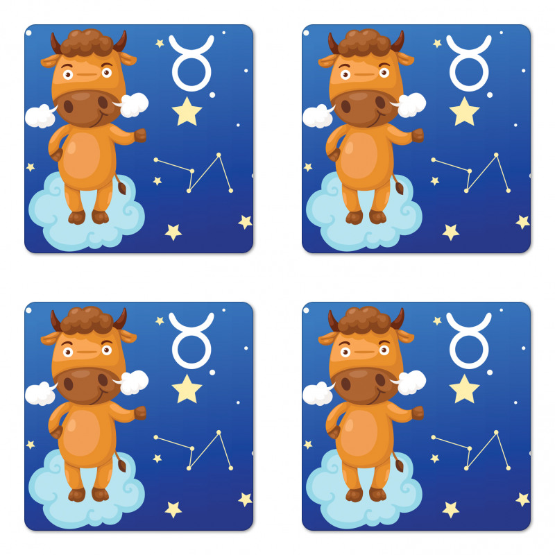 Bull on a Cloud Coaster Set Of Four