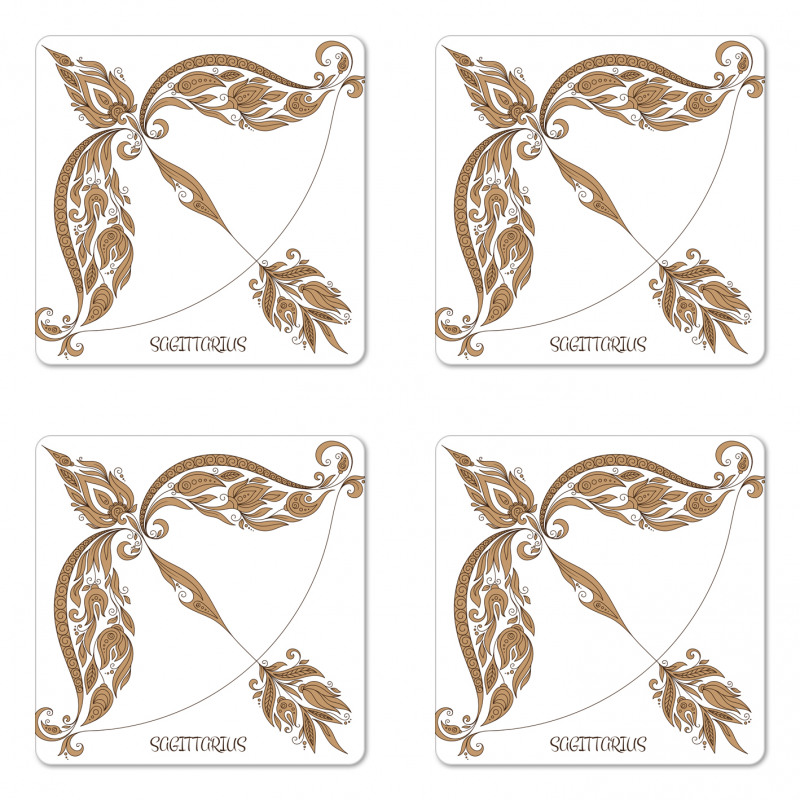 Bow and Arrow Coaster Set Of Four