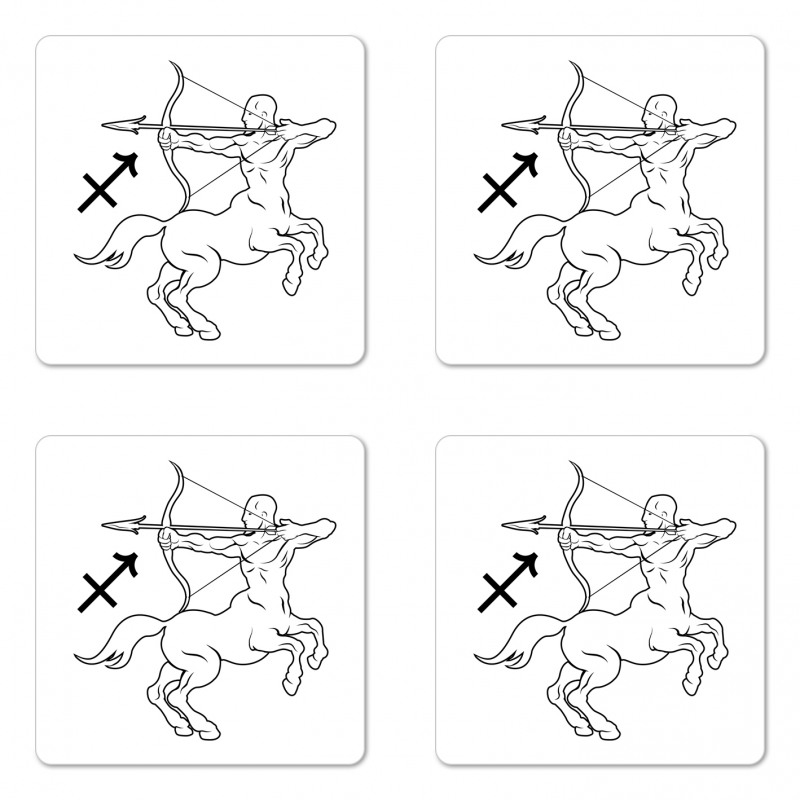 Centaur with Bow Coaster Set Of Four