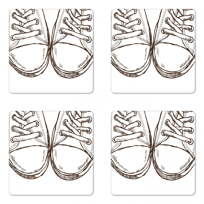 Sneakers Teen Life Art Coaster Set Of Four