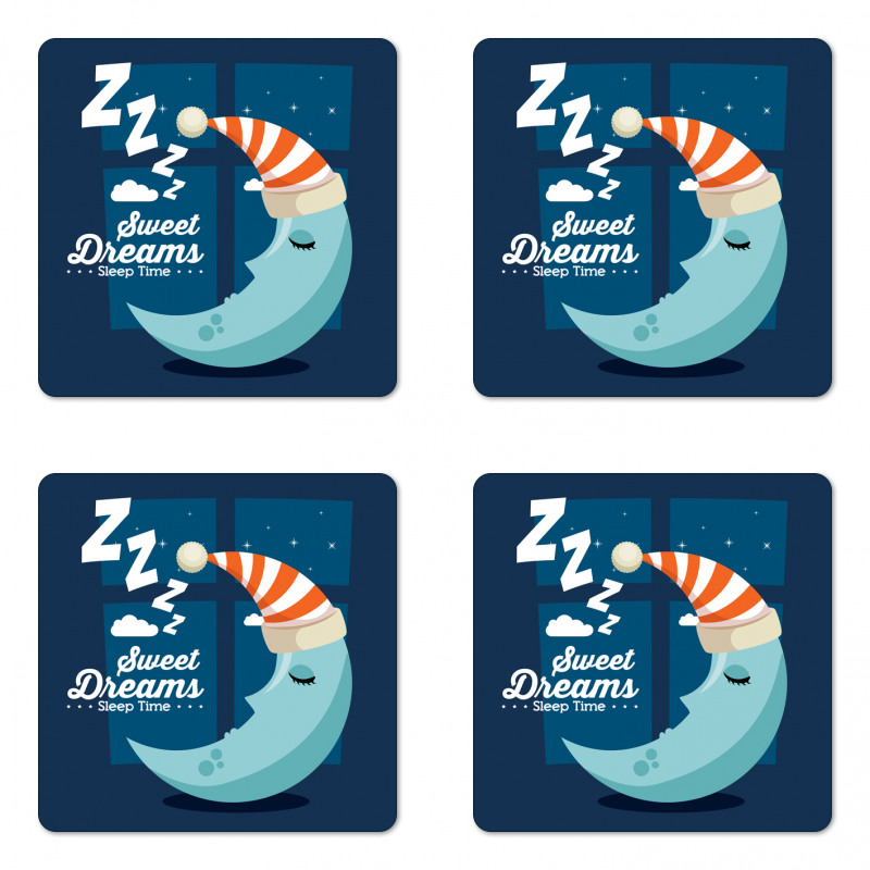 Bedtime Sleep Moon Coaster Set Of Four