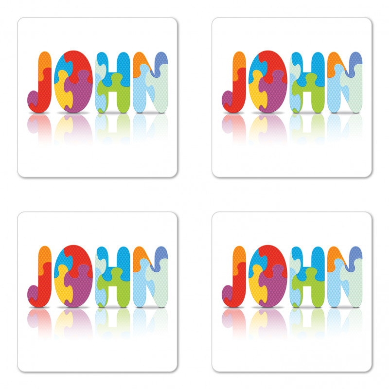 Ancestral Children Name Coaster Set Of Four