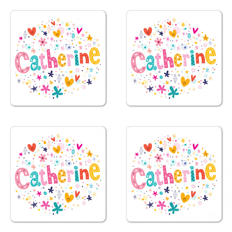 Colorful Alphabet Coaster Set Of Four