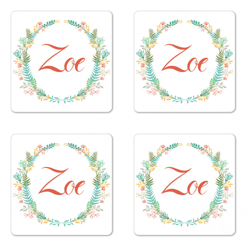 Blossoming Nature Foliage Coaster Set Of Four