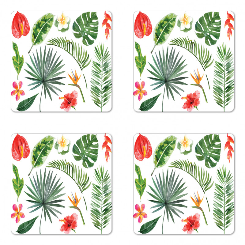 Lush Jungle Rainforest Coaster Set Of Four