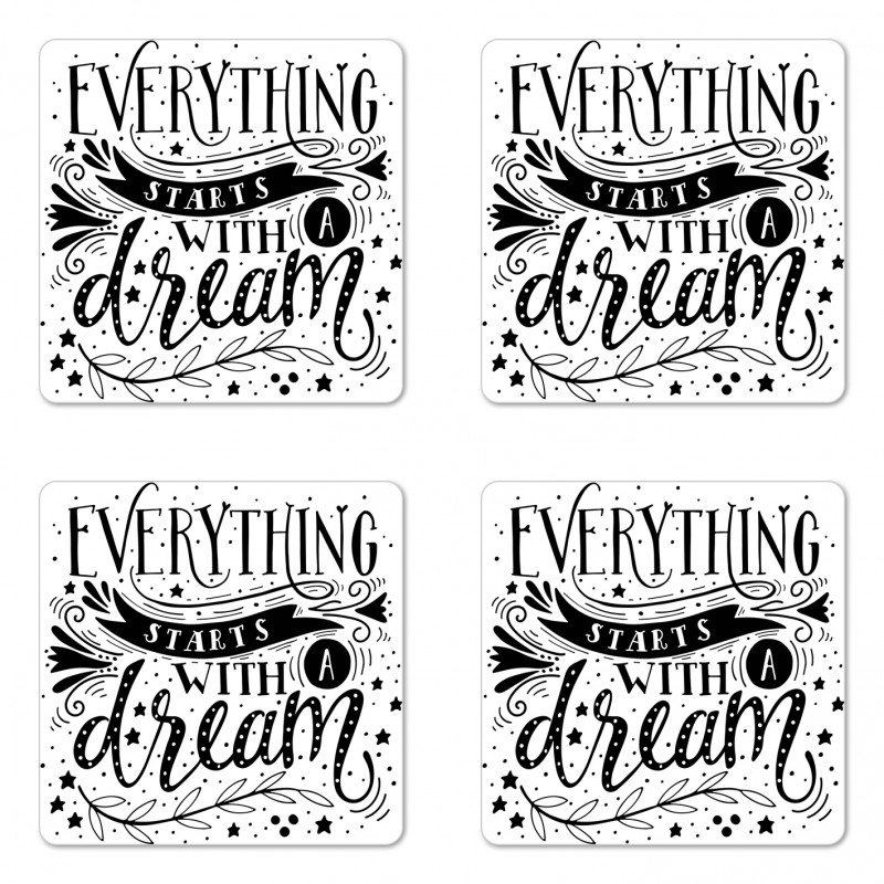 Dream Words Coaster Set Of Four