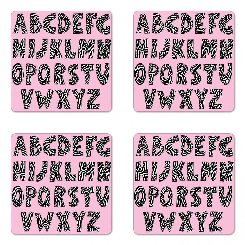 Funky Letters Trippy Coaster Set Of Four