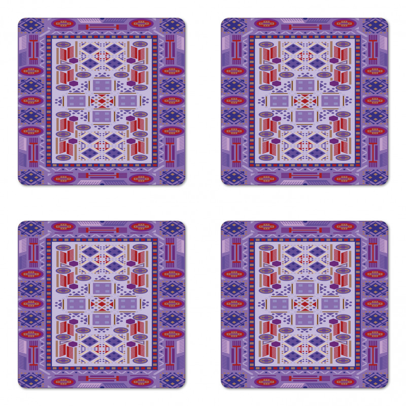 Timeless Eastern Motif Coaster Set Of Four