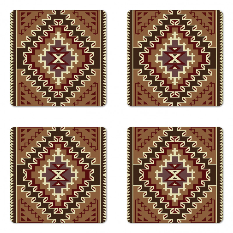 Pixel Art Design Coaster Set Of Four