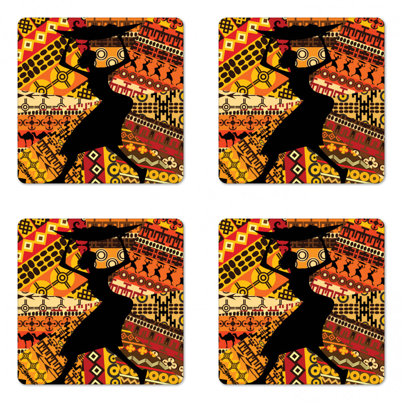 Folk Patterns Coaster Set Of Four