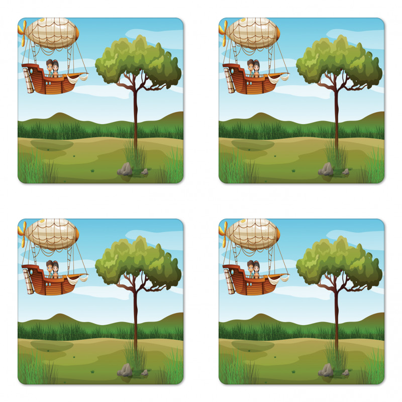 Fantasy Explorer Boy Coaster Set Of Four