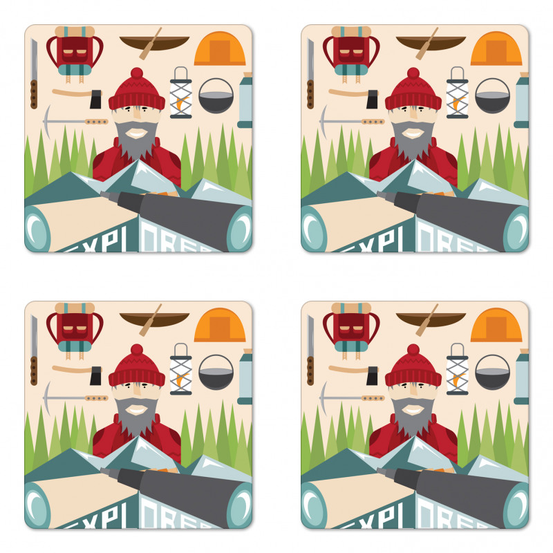 Hiking and Climbing Coaster Set Of Four