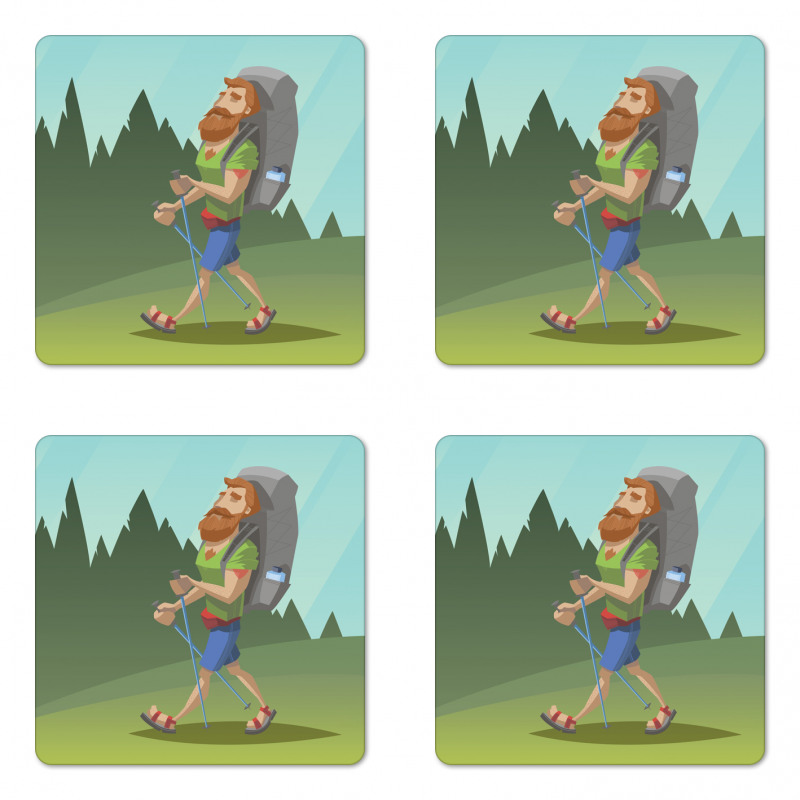 Outdoor Activity Hike Coaster Set Of Four