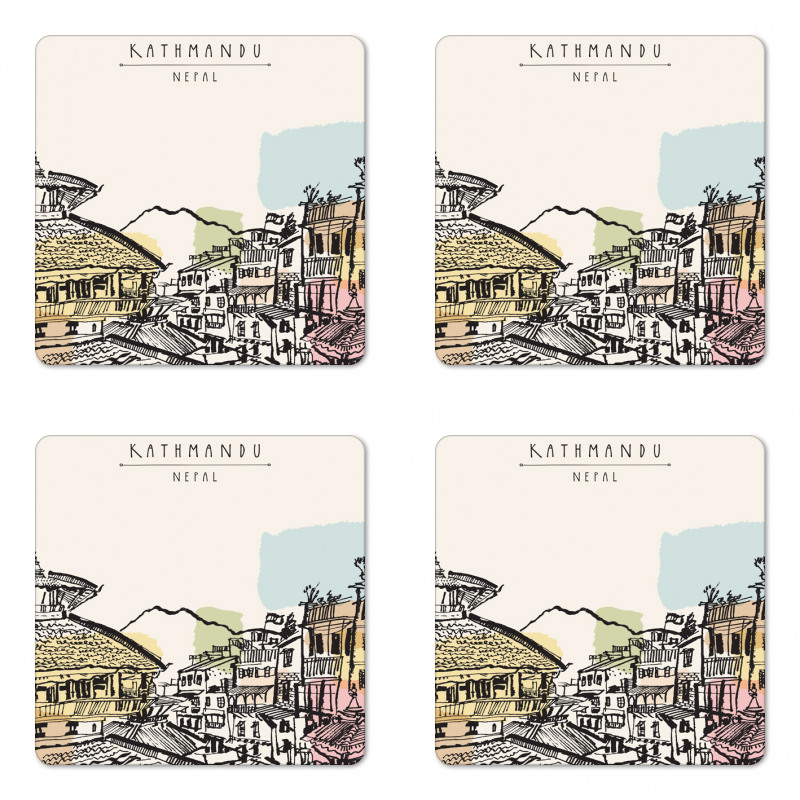 Building of Durbar Square Coaster Set Of Four