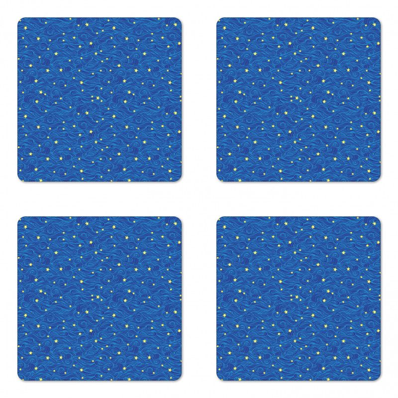 Abstract Galaxy Coaster Set Of Four