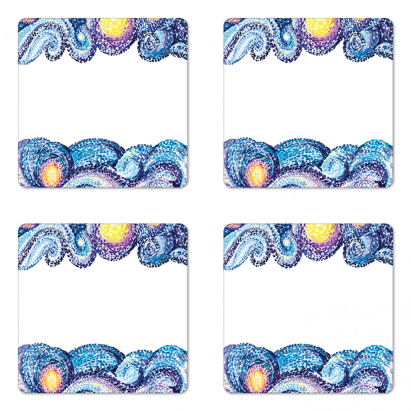 Watercolor Wave Coaster Set Of Four