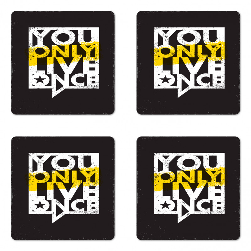 Message in Speech Bubble Coaster Set Of Four