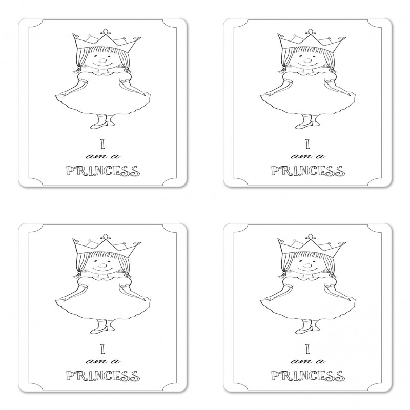 Girl in Crown Coaster Set Of Four