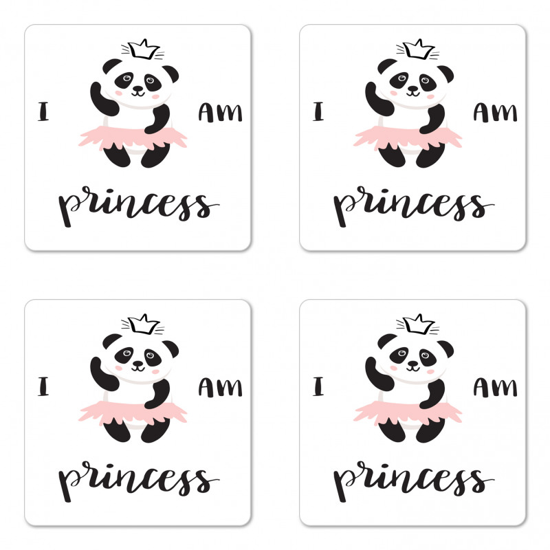 Ballerina Panda Coaster Set Of Four