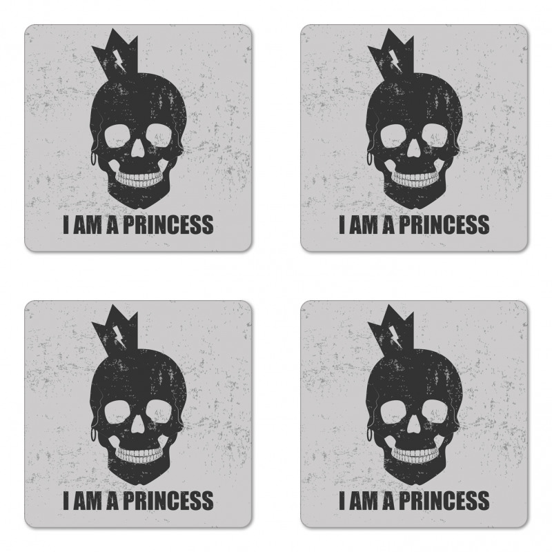 Skull in Crown Coaster Set Of Four