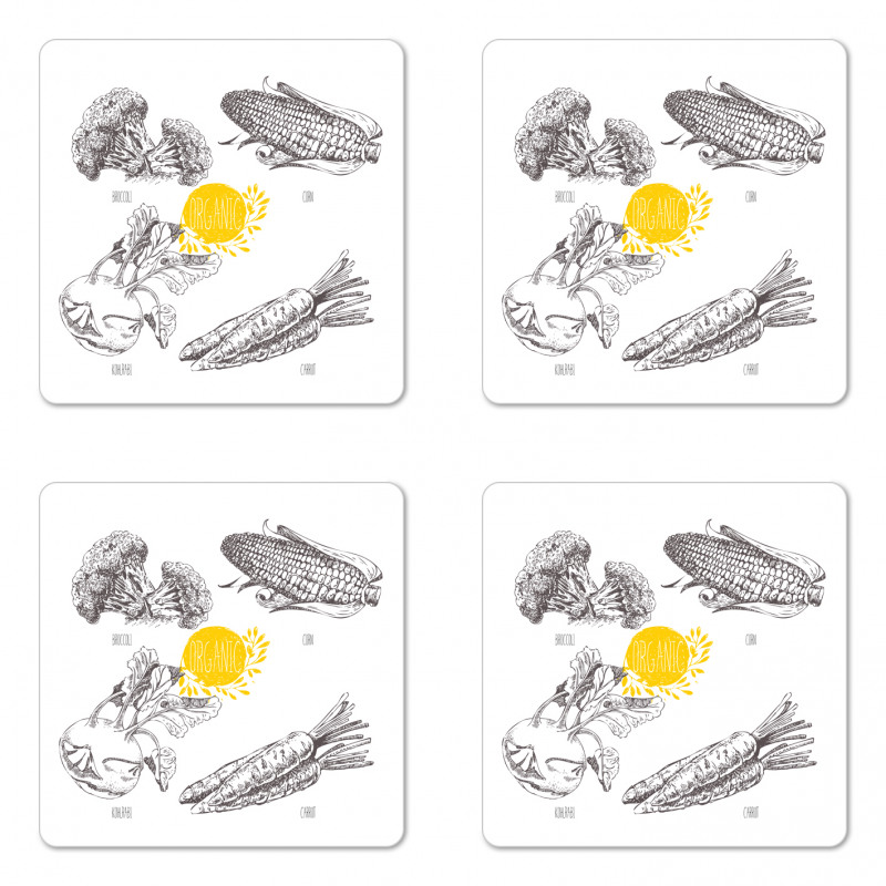 Organic Farm Coaster Set Of Four