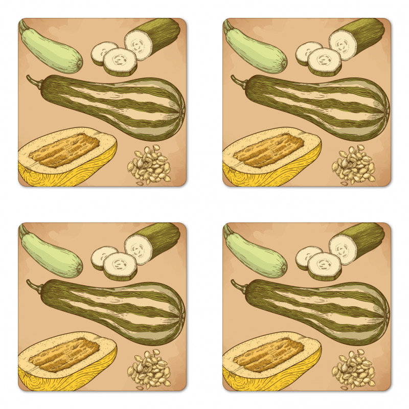 Zucchini Slices Coaster Set Of Four