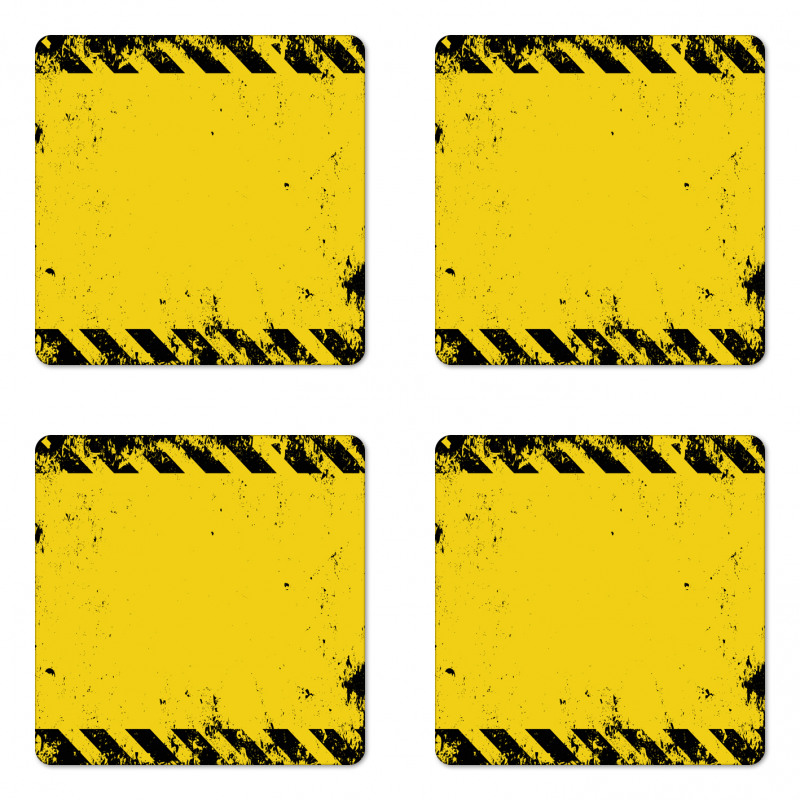 Hazard Caution Coaster Set Of Four