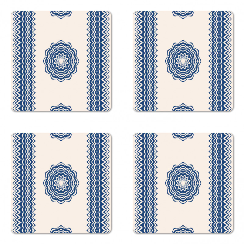 Oriental Zigzag Ethnic Coaster Set Of Four