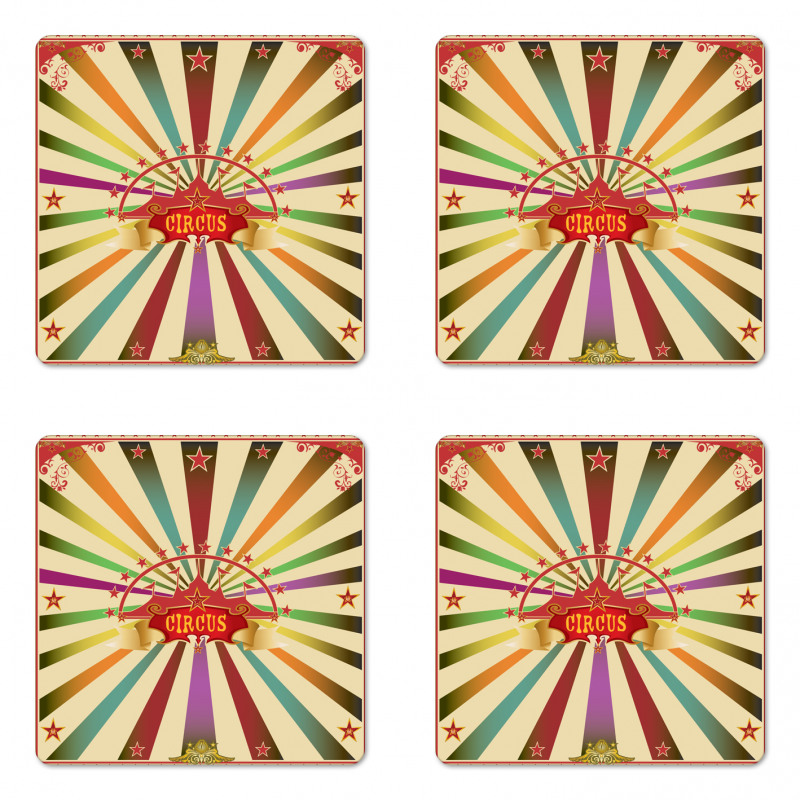 Invitation Vintage Tent Coaster Set Of Four