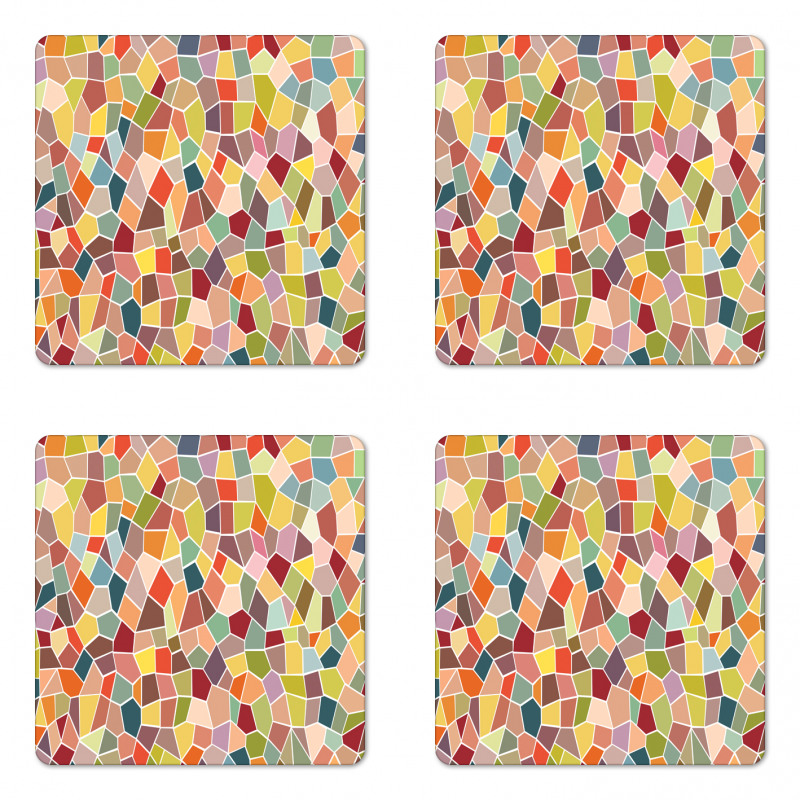 Motley Retro Mosaic Coaster Set Of Four