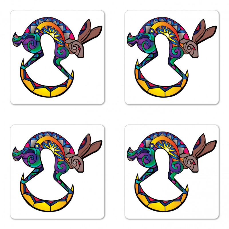 Kokopelli Hare Coaster Set Of Four