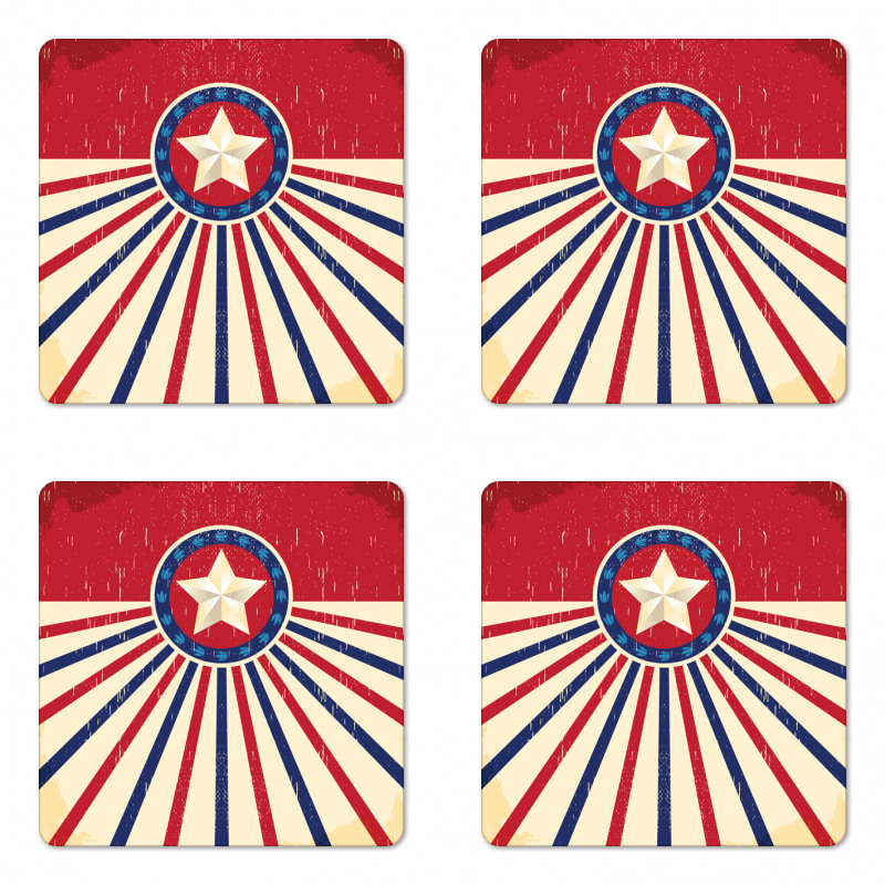 Vintage Stripes Coaster Set Of Four