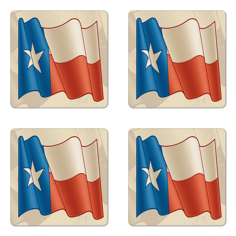 Flapping Flag Motif Coaster Set Of Four