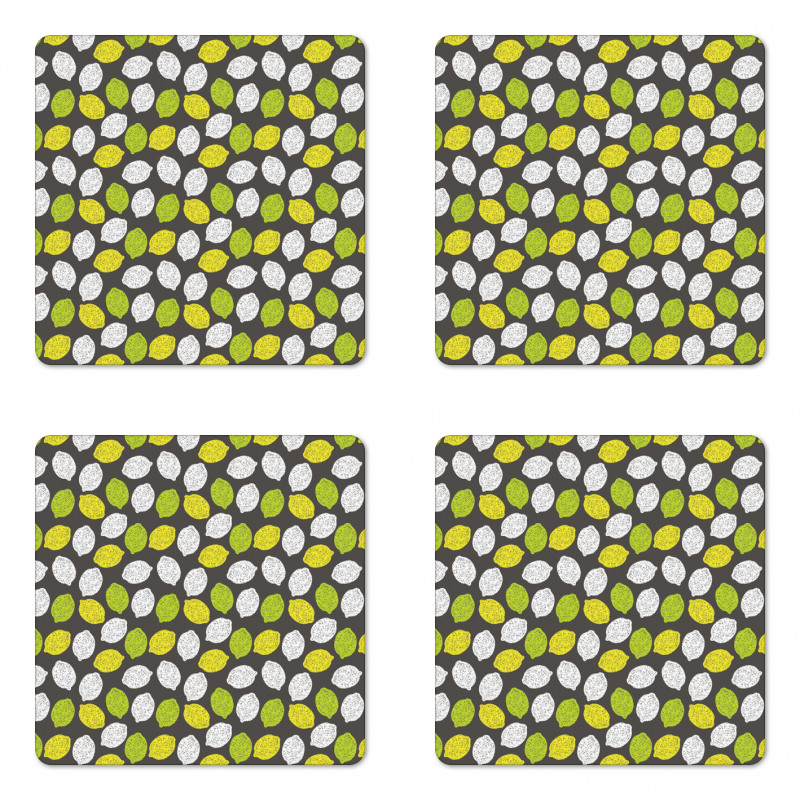 Neatly Scribbled Fruit Coaster Set Of Four