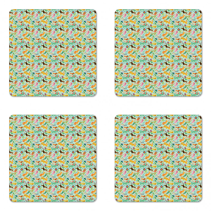 Funky Playroom Concept Coaster Set Of Four