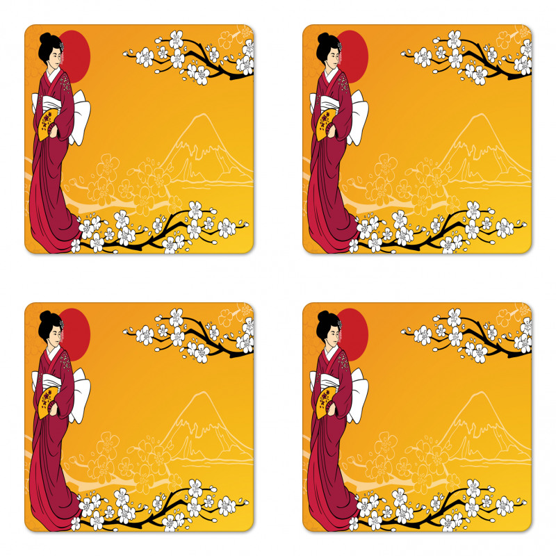 Geisha Lady Coaster Set Of Four