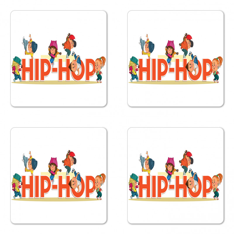 Hip Hop Moonwalk Dance Coaster Set Of Four