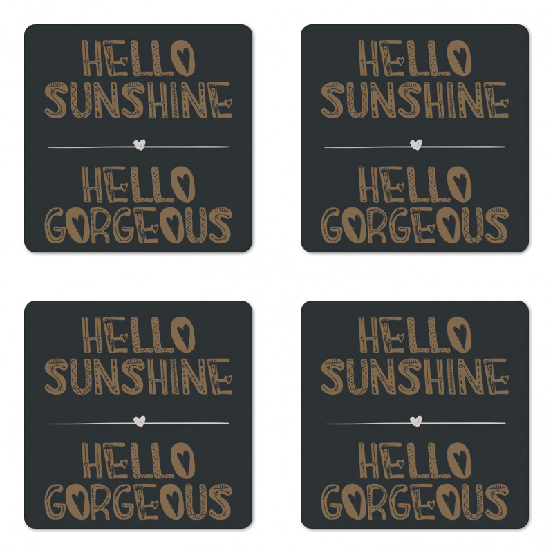 Hello Sunshine Coaster Set Of Four